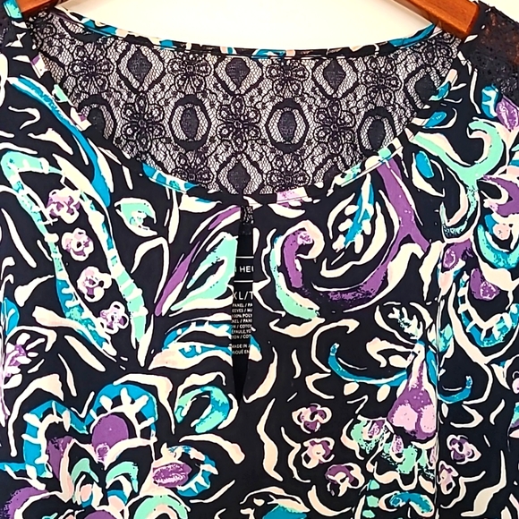 VAN HEUSEN Two Tone Blue Top XL - Picture 2 of 8